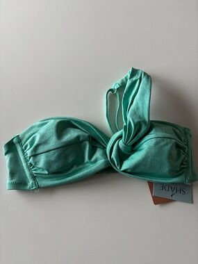 Shade & Shore Teal Twist Bandeau Bikini Top